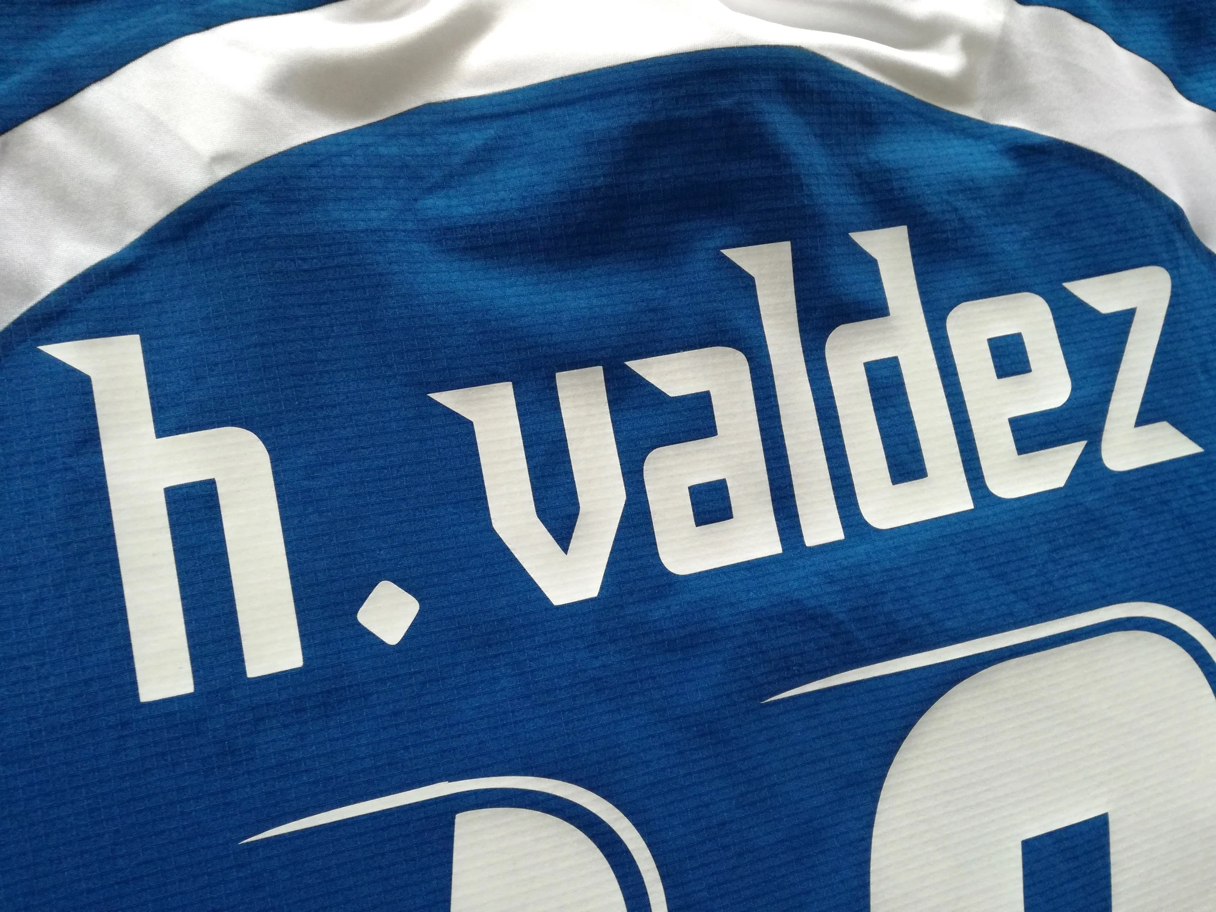 2006 Paraguay Away World Cup Player Issue Football Shirt. N. Valdez #18 (L) - Image 6
